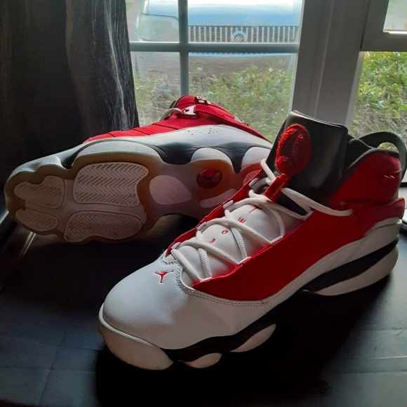 Nike Air Jordan 6 Rings White 'Carmine' 3229922 Mens Size 12 Shoes - Picture 3 of 6